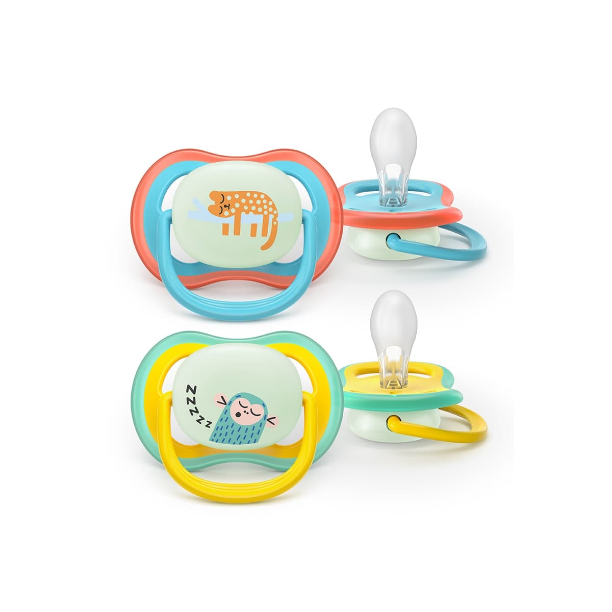 Philips Avent - Chupete Philips Avent Ultra Air Nocturno +18 meses 2 uds, brilla en la oscuridad.