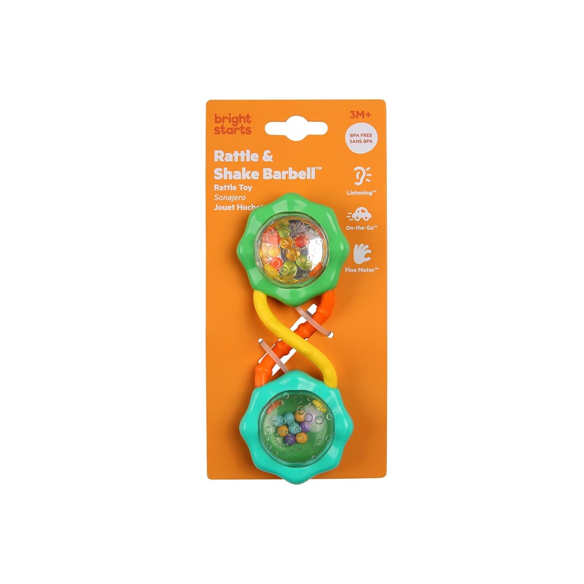 Bright Starts - Sonajero bolitas Bright Starts barbell.