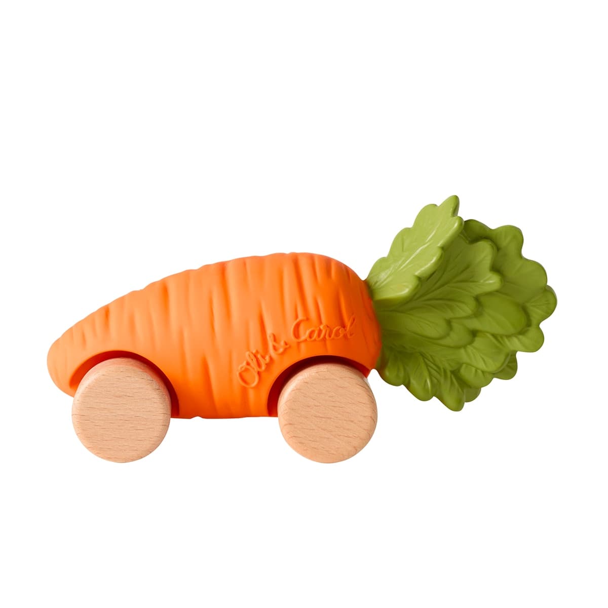 Oli&Carol - Mordedor y coche de arrastre Oli&Carol zanahoria colección Green Car.