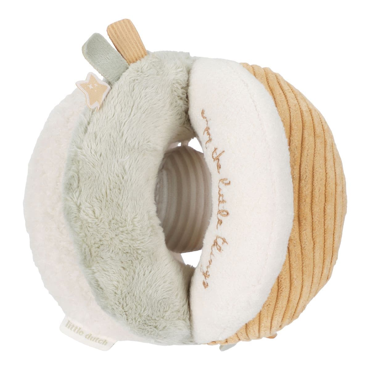 LITTLE DUTCH - Sonajero pelota Litte Dutch montessori colección new born naturals.