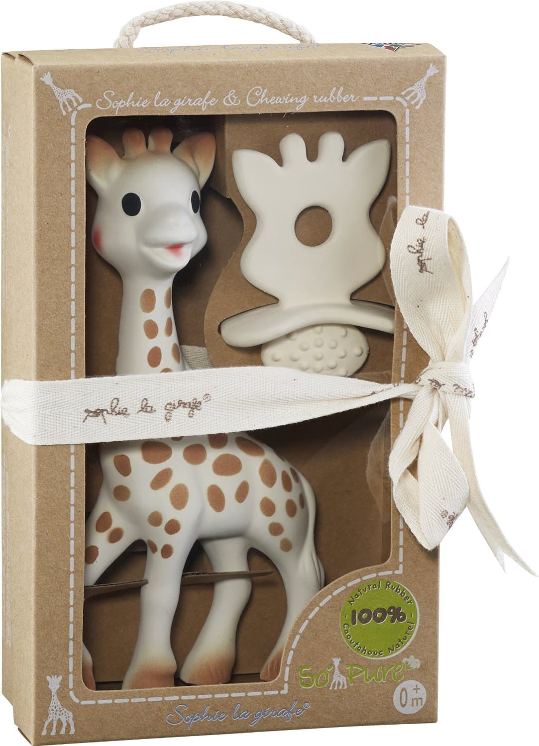 Sophie La Girafe® - Pack de Regalo Mordedor + Chupete Sophie La Girafe 100% beige.