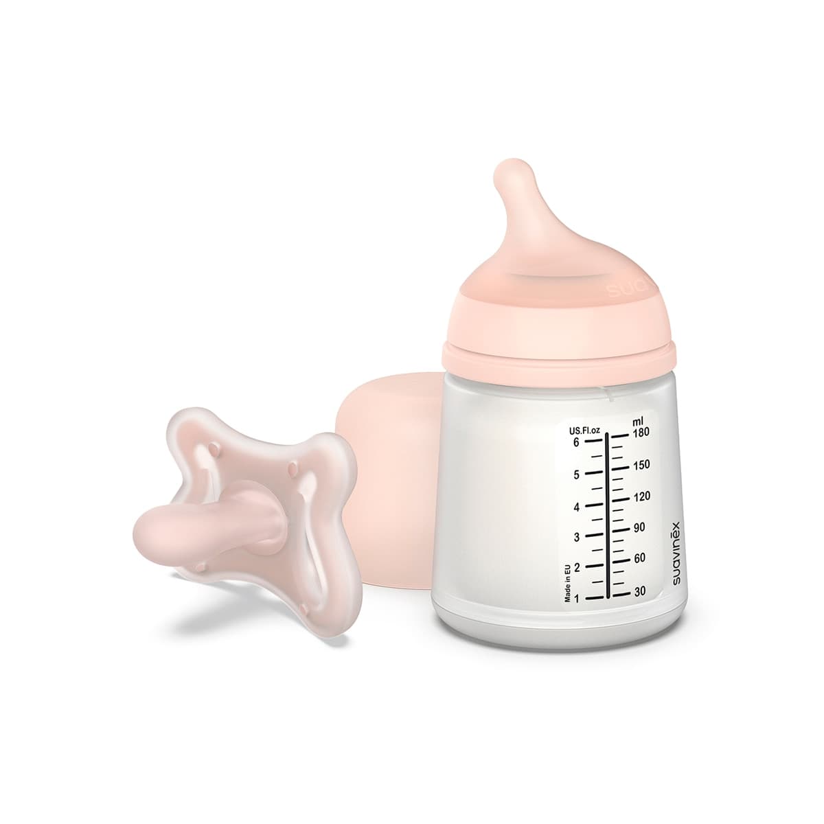 Suavinex - Set primeros comienzos Suavinex gama ZERO Biberón, tetina recambio y bolsa anticólicos.