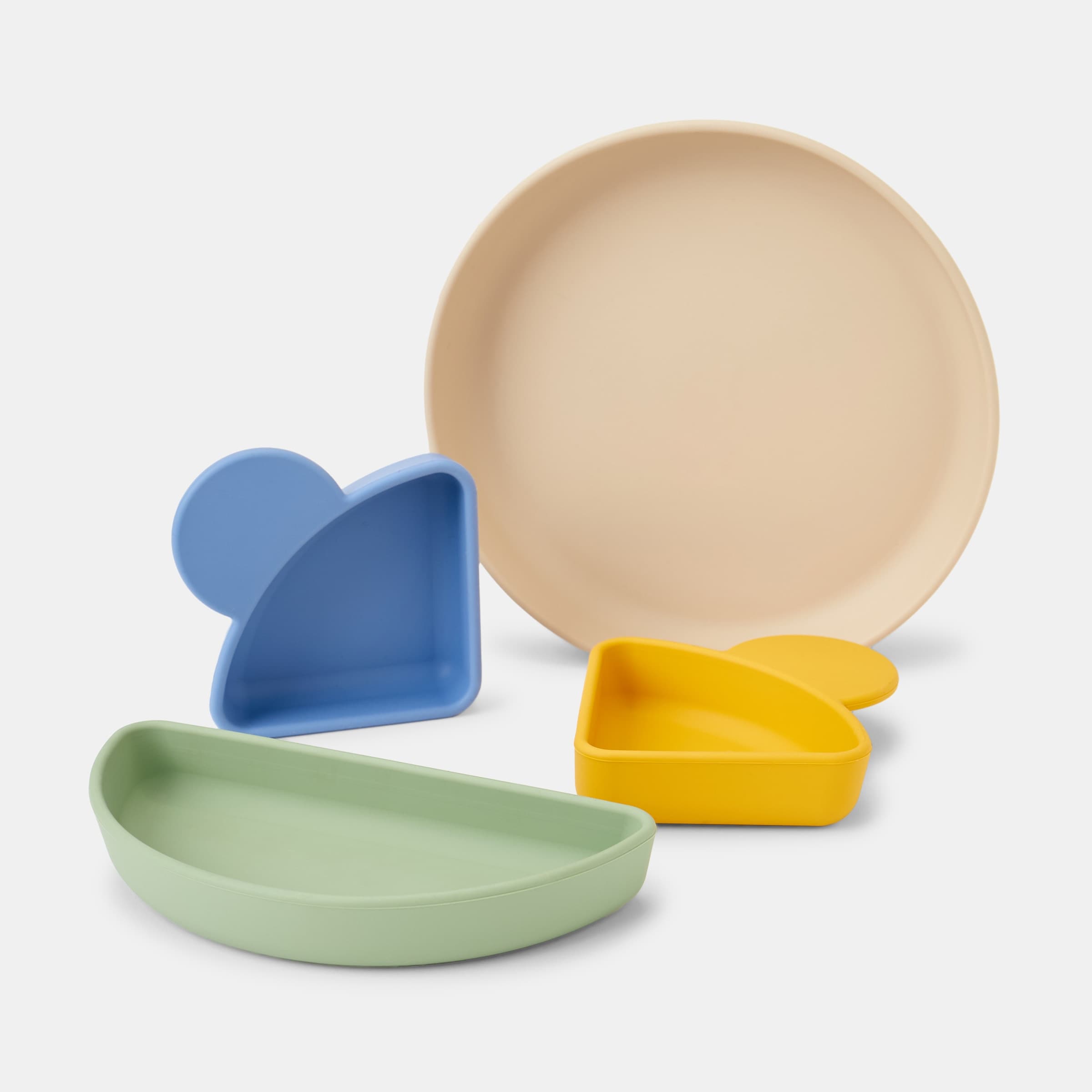 bbest - Plato de silicona Bbest con ventosa y 3 compartimentos.