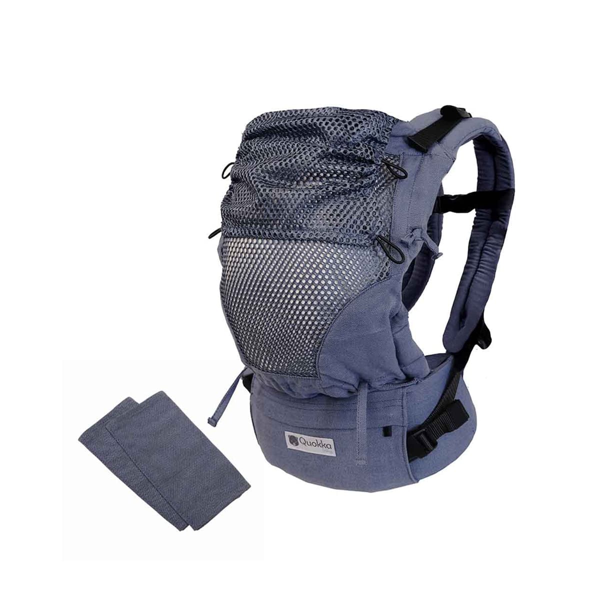 Quokkababy - Mochila portabebés Quokkababy E-carrier Mesh 3 posiciones.