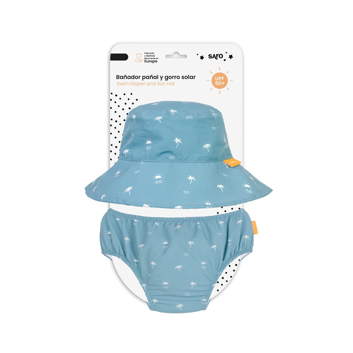 Saro - Set bañador pañal + gorro upf 50 Saro colección Sea la Vie.