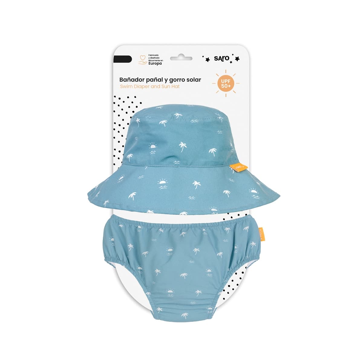 Saro - Set bañador pañal + gorro upf 50 Saro colección Sea la Vie.