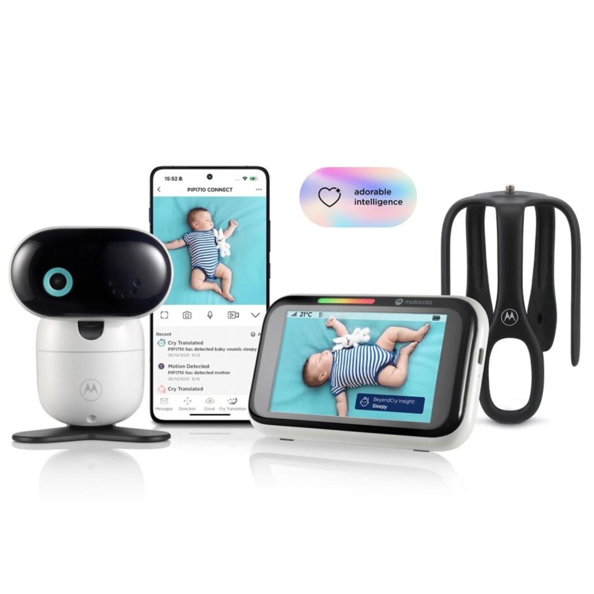 MOTOROLA - Vigilabebés video 5" motorola conectado wifi con detector de llanto.