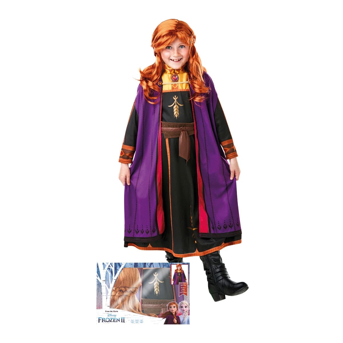 Rubies - Disfraz infantil en caja Anna Frozen: El Reino de Hielo Disney Rubies.