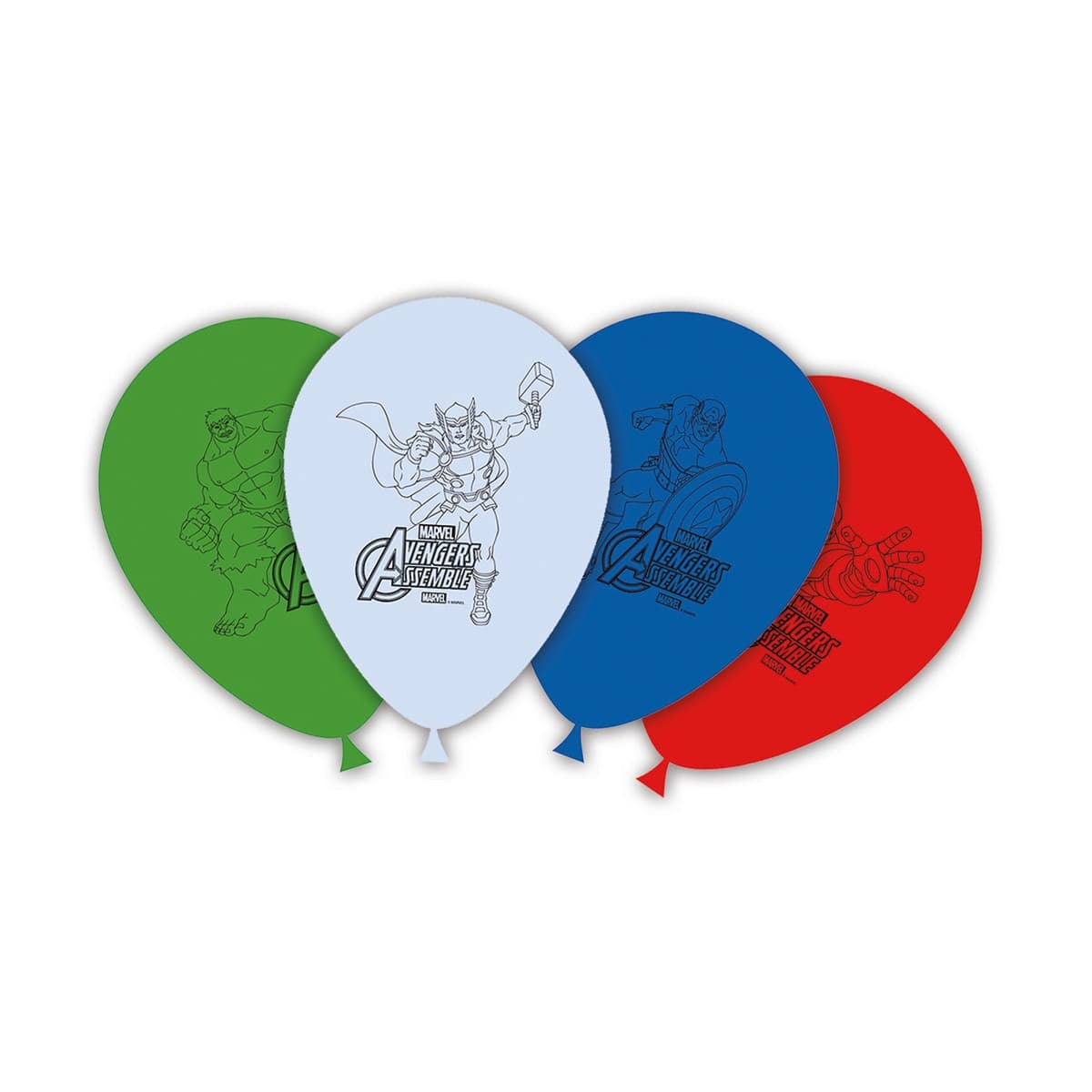 Liragram - 8 Globos Latex Avengers 27,5 cm.