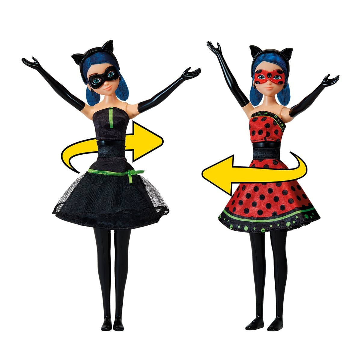 Toy Partner - Muñeca Cambia Traje Heroez Miraculous: las aventuras de Ladybug.