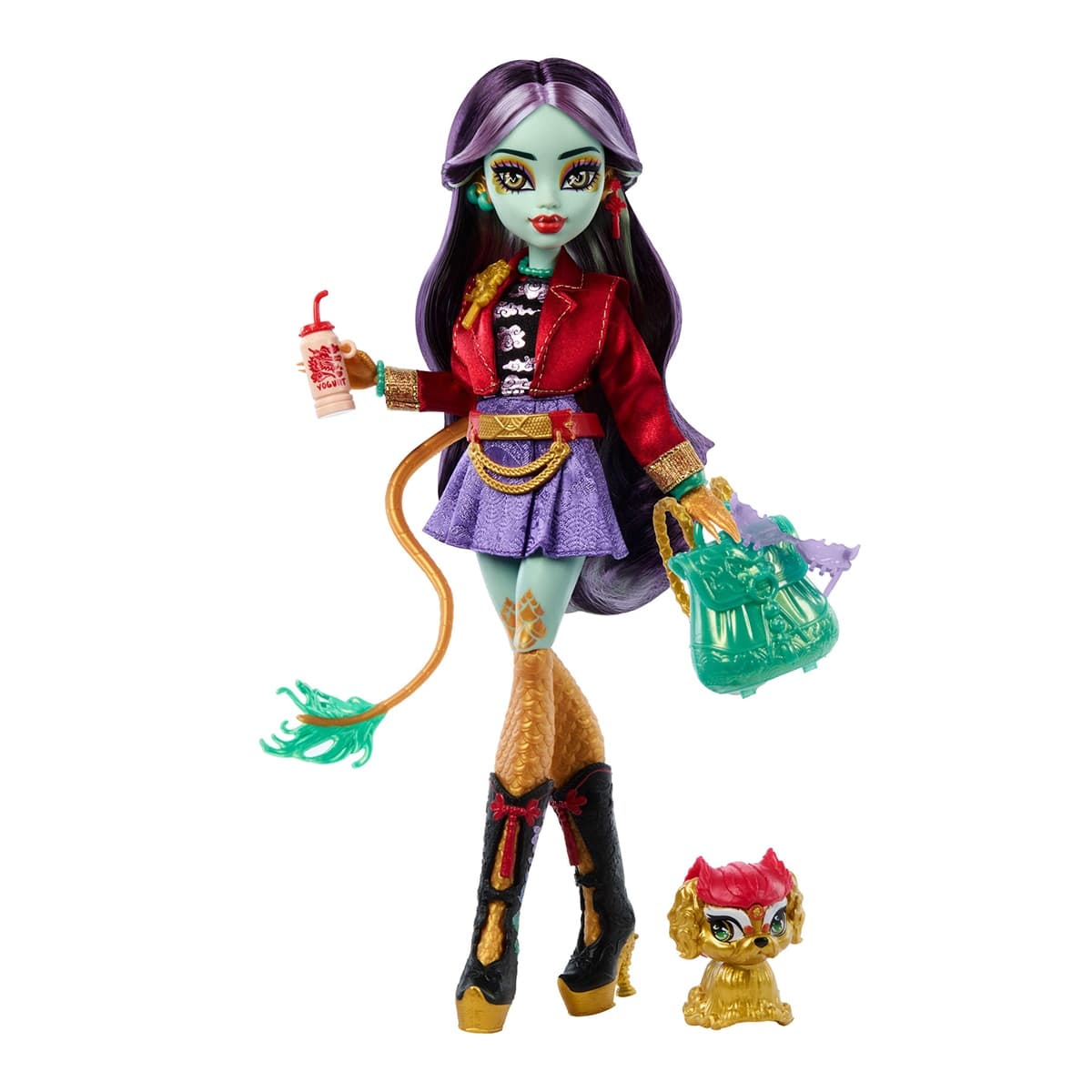Monster High - Muñeca Jinafire Long con mascota Cloudy Yun Yun Monster High.