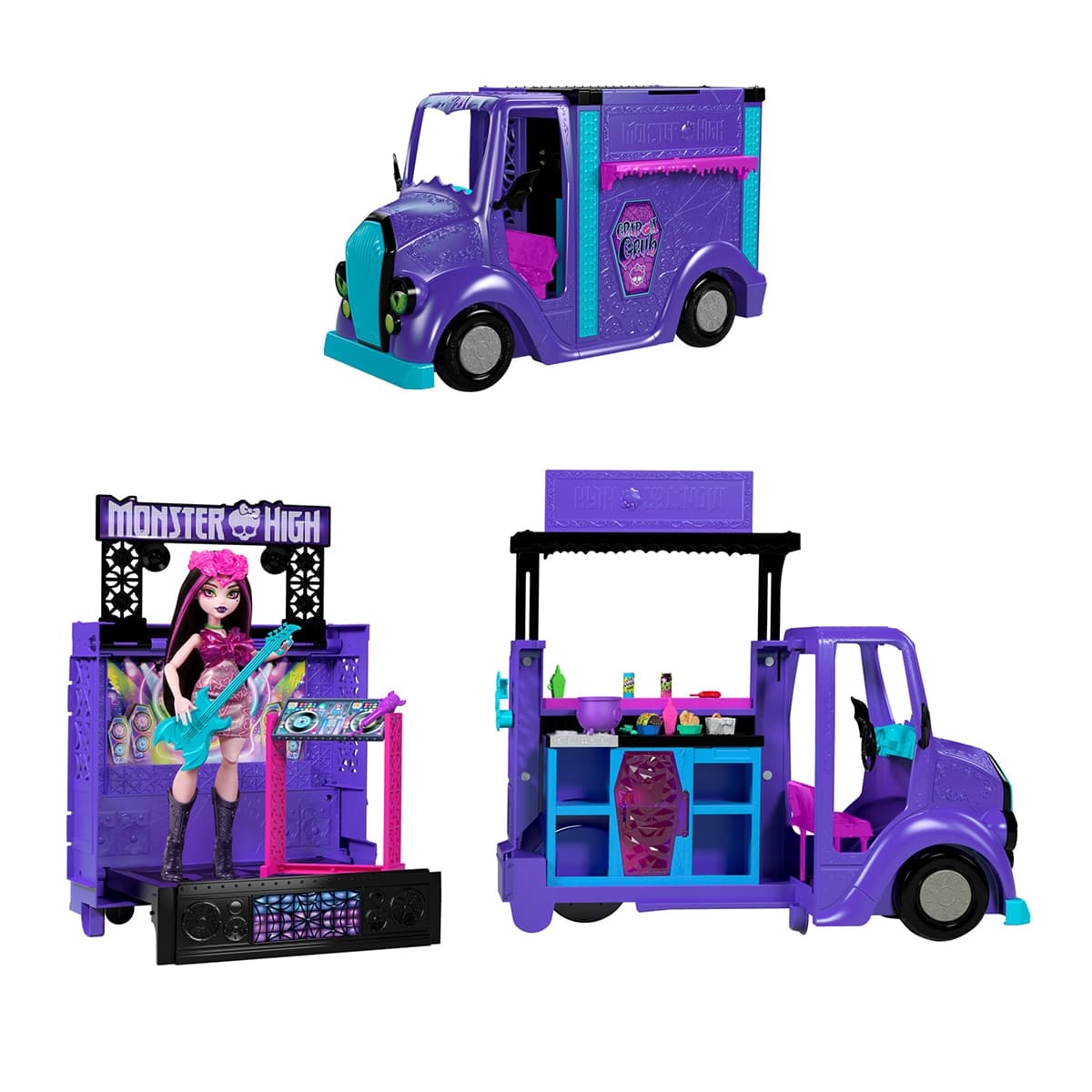 Monster High - Muñeca Draculaura con food truck Monster High.