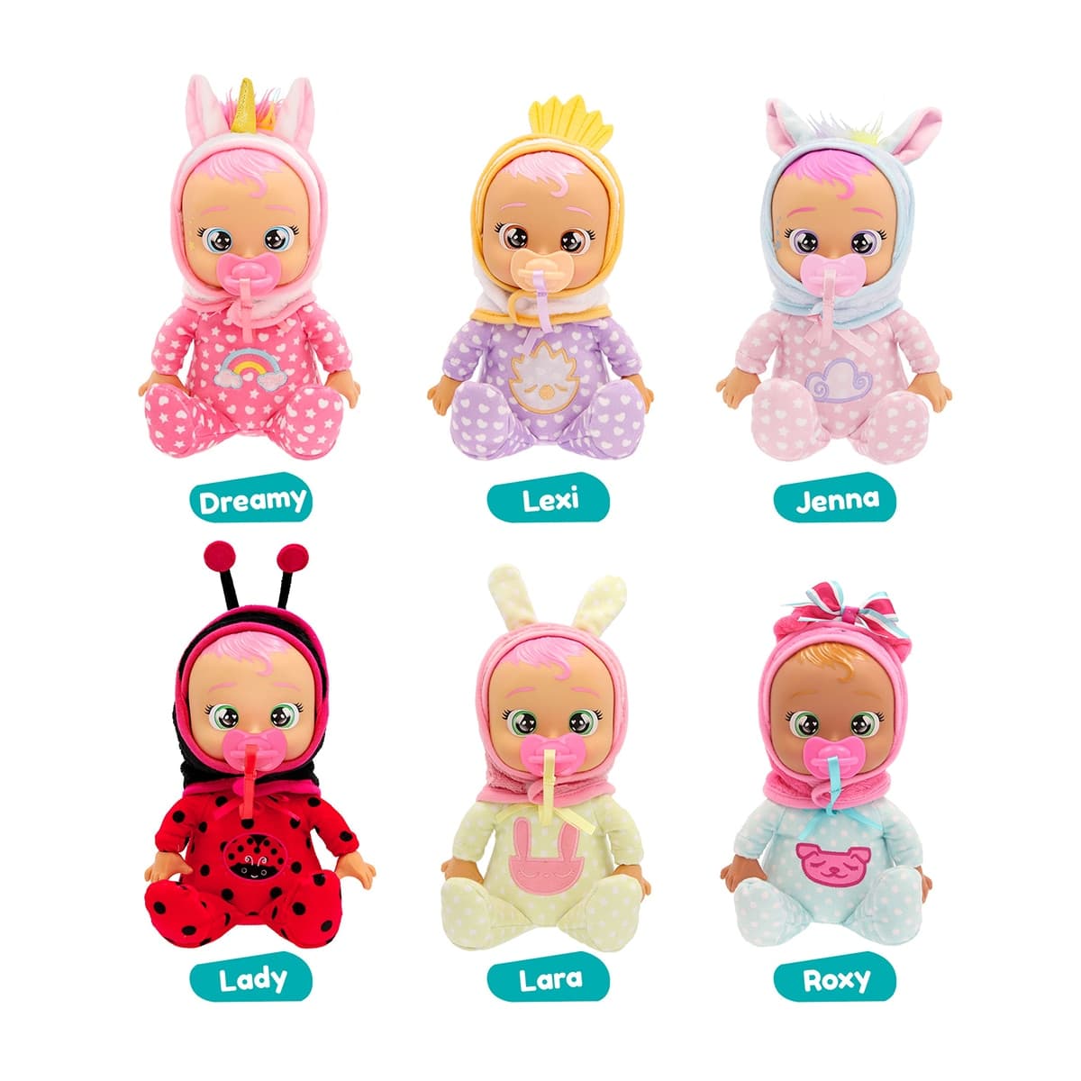 Bebés Llorones - Muñeco bebé Tiny Cuddles Newborn Bebés Llorones modelos surtidos.