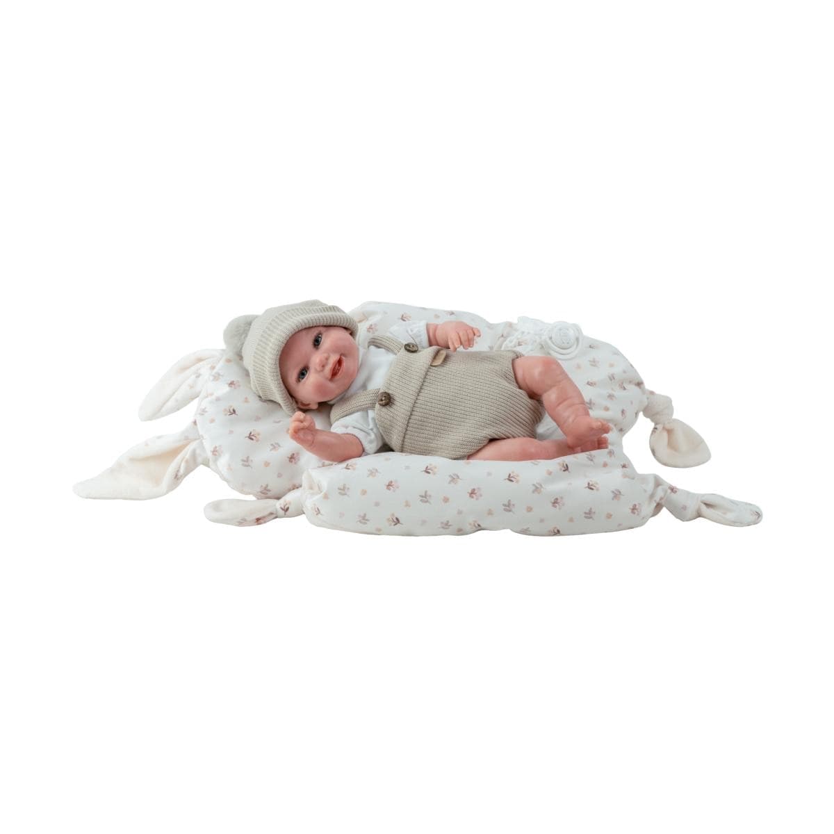 ARIAS - Muñeca Reborn 35 cm Mateo beige con cojín Arias.