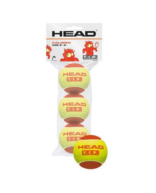 Head - Bote de 3 pelotas de tenis T.I.P. Red Head.