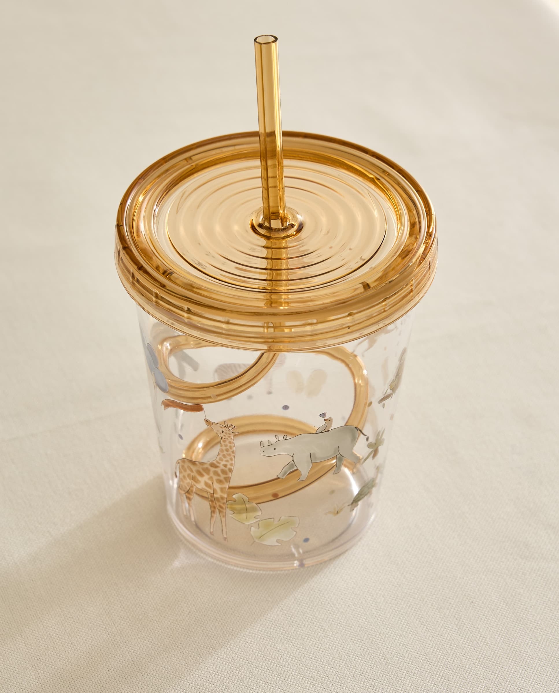 El Corte Inglés - Mini Home - Vaso acrílico con cañita Fiesta.