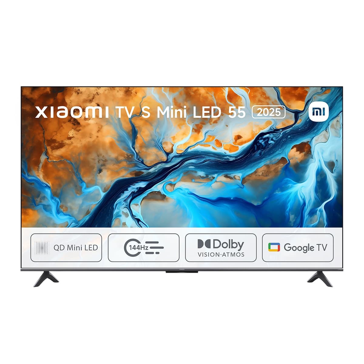 XIAOMI - TV MiniLED 139 cm (55") Xiaomi S Mini 2025 UHD 4K QD-MiniLED con Google TV Dolby Atmos Dolby Vision IQ.