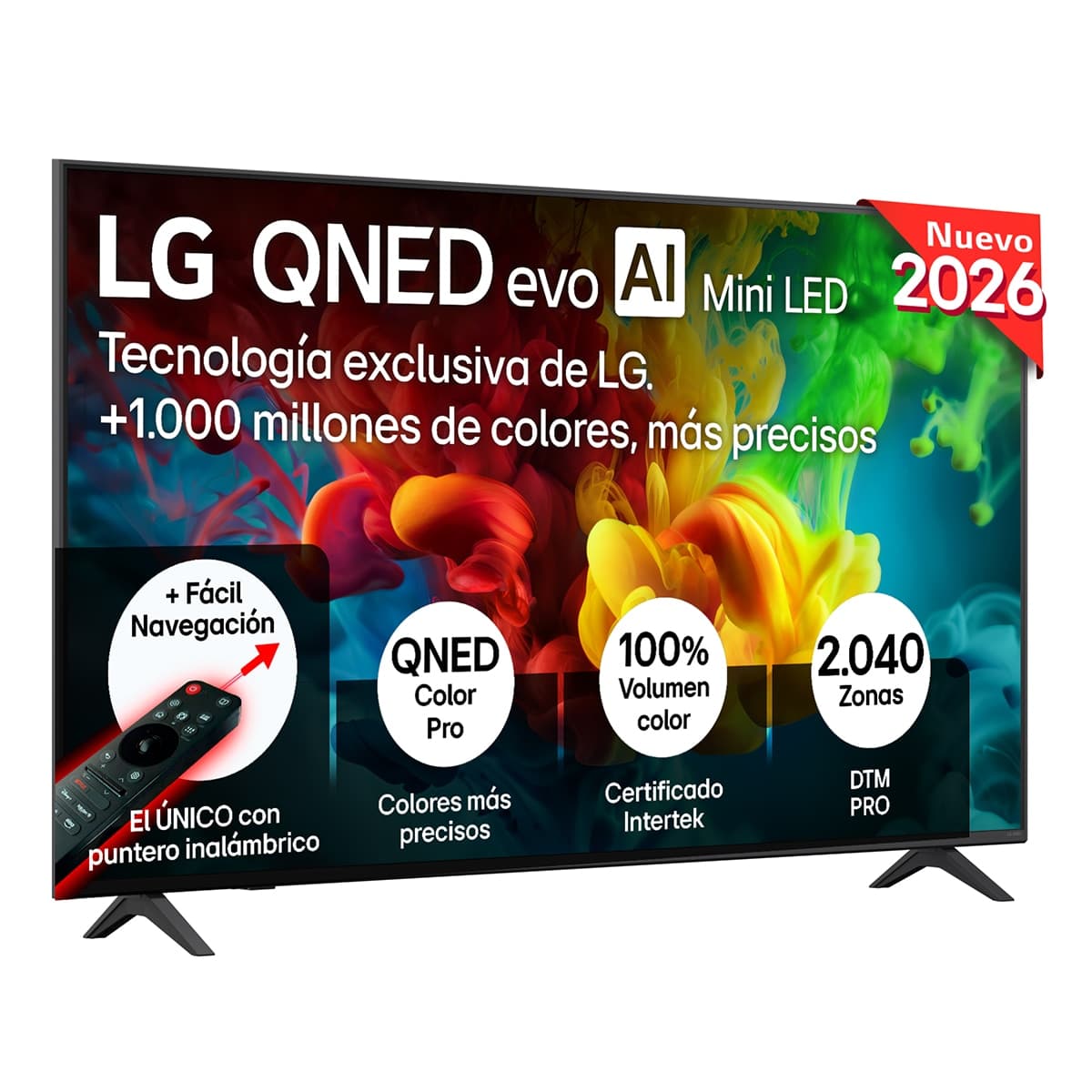 LG - TV QNED evo Mini LED 139 cm (55") LG 55QNED82B6B 4K, Smart TV, AI, QNED82.