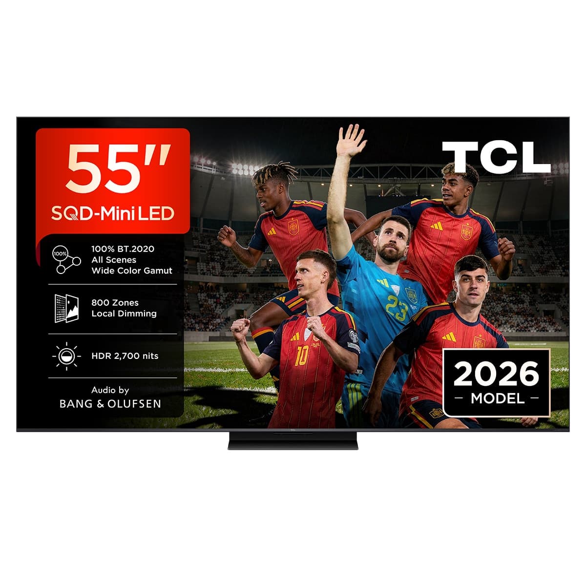 TCL - TV SQD-MiniLED 139cm (55") TCL 55C7L 55", 4K HDR 2700 nits, Google TV, 144Hz, Dolby Vision & Atmos, Audio by Bang & Olufsen.