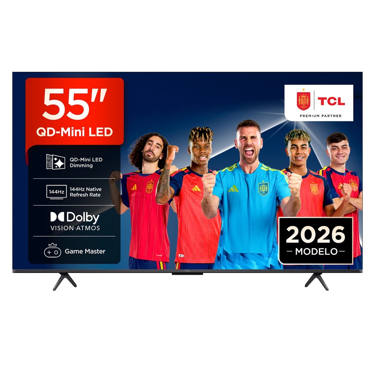 TCL - TV QD-MiniLED 139cm (55") TCL 55P8L, 4K HDR, Google TV, 144Hz VRR, Dolby Vision & Atmos.