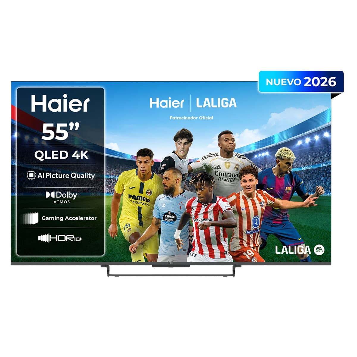 Haier - TV QLED 139 cm (55") Haier S85 H55S85GUX 4K UHD, 60Hz DLG120Hz, Google TV, HDR10+, Dolby ATMOS, AIPQ (AI Picture Quality).