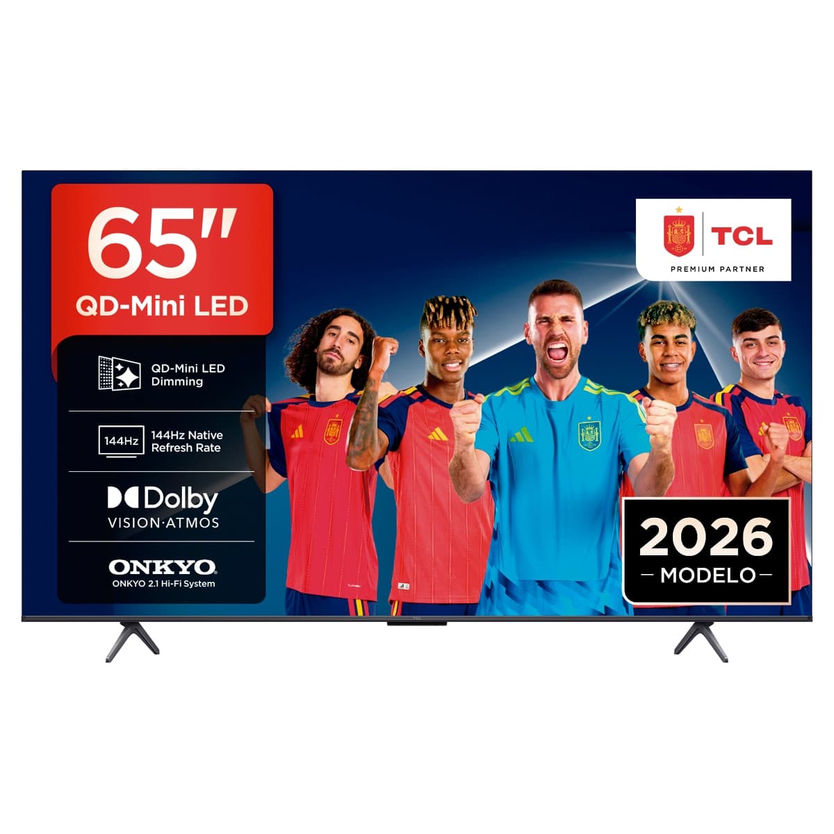 TCL - TV QD-MiniLED 164cm (65") TCL 65P8L, 4K HDR, Google TV, 144Hz VRR, Onkyo 2.1.