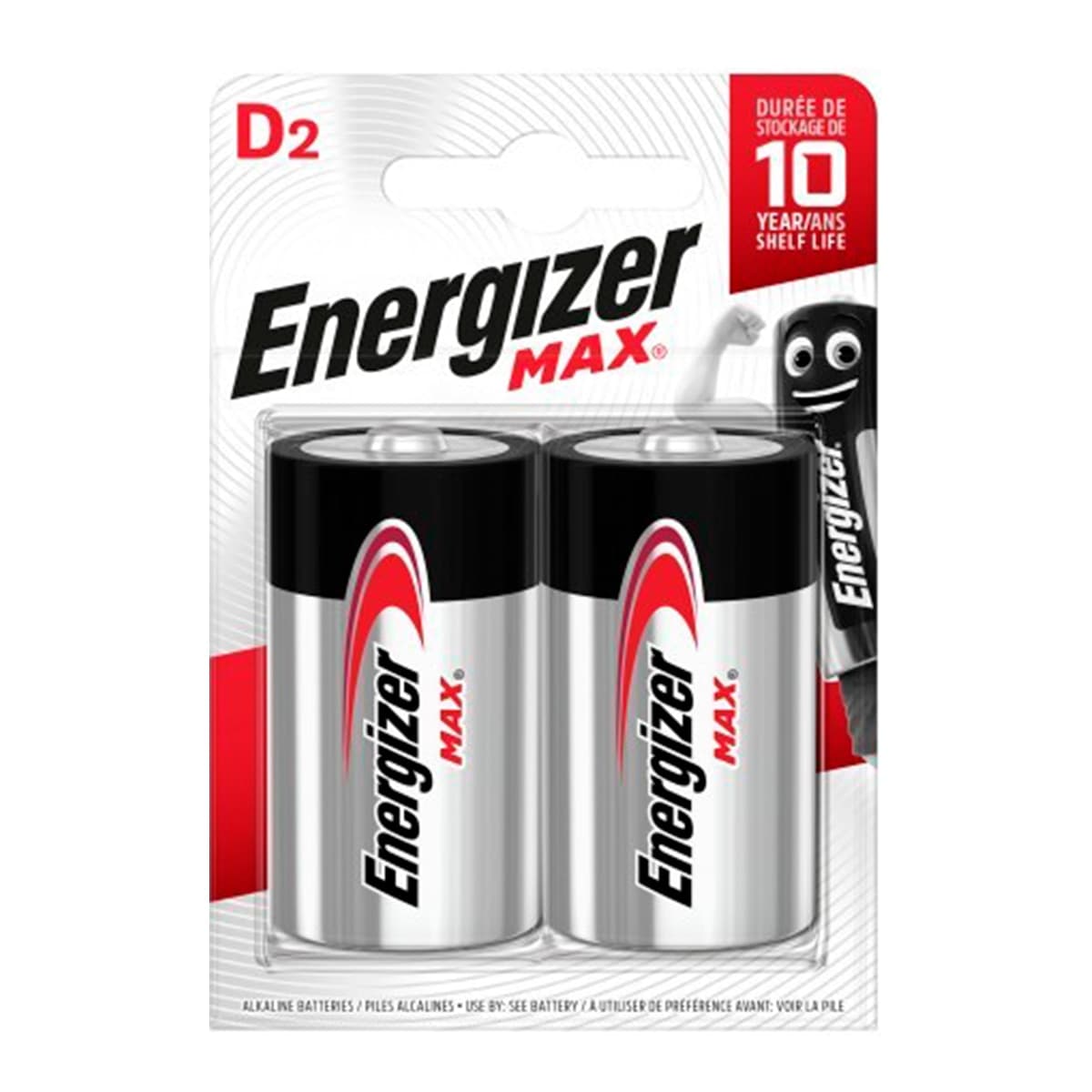 ENERGIZER - Pila alcalina tipo D - LR20.