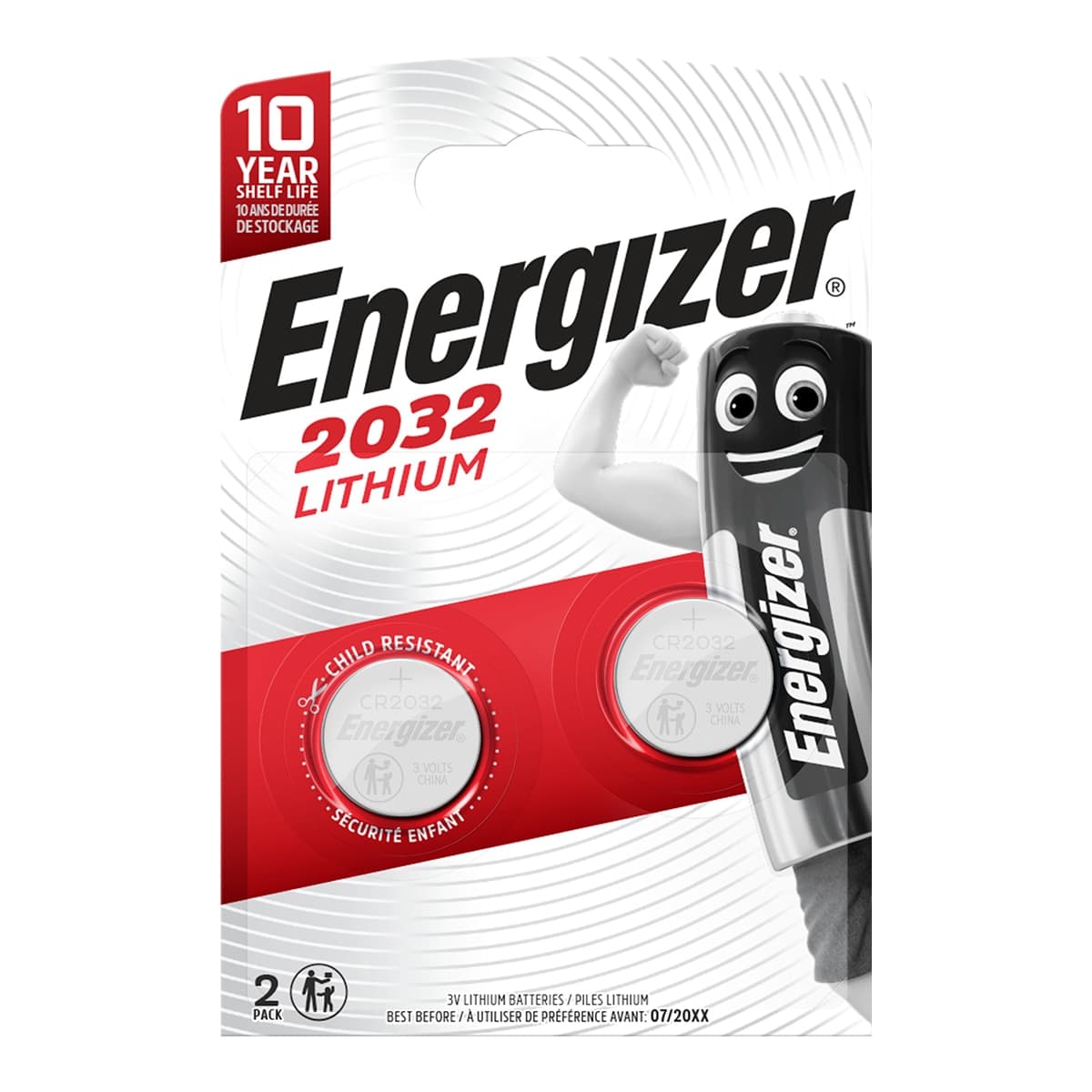 ENERGIZER - Pila tipo botón 2032.