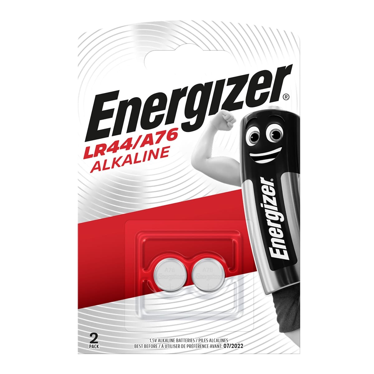 ENERGIZER - Pila tipo botón alcalina LR44 - A76.