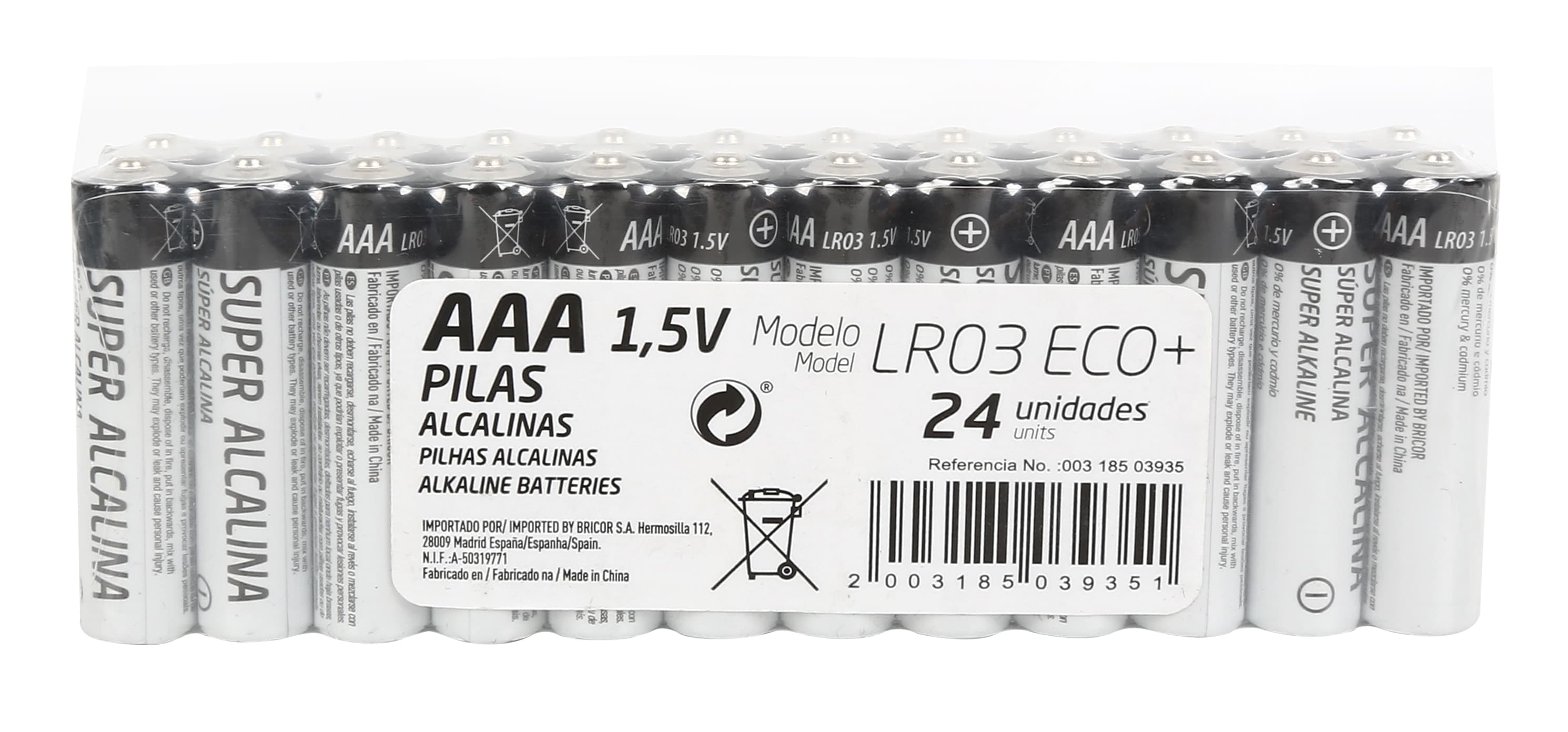 Inves - Pila alcalina AAA - LR03 (x24).