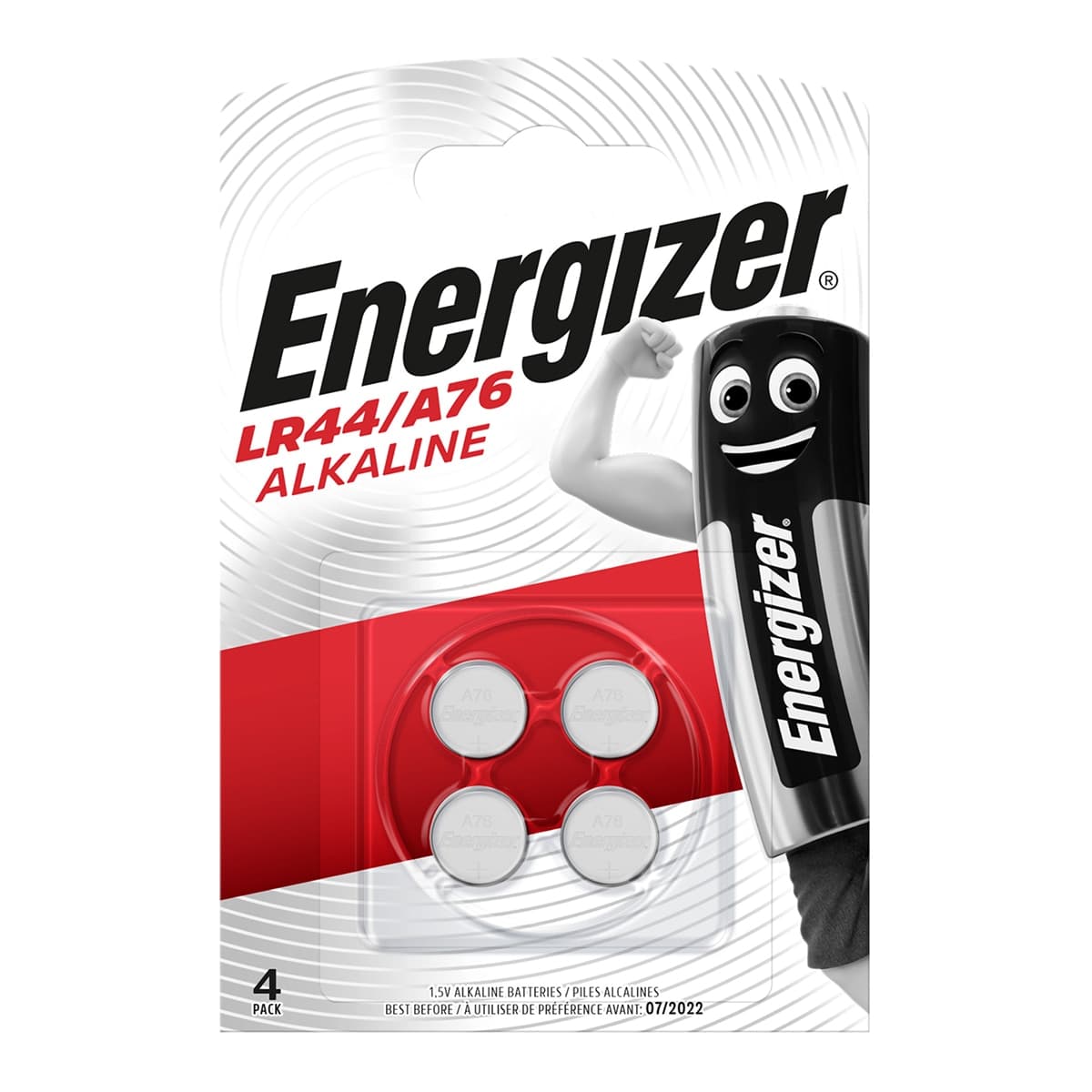 ENERGIZER - Pila tipo botón alcalina LR44 - A76.