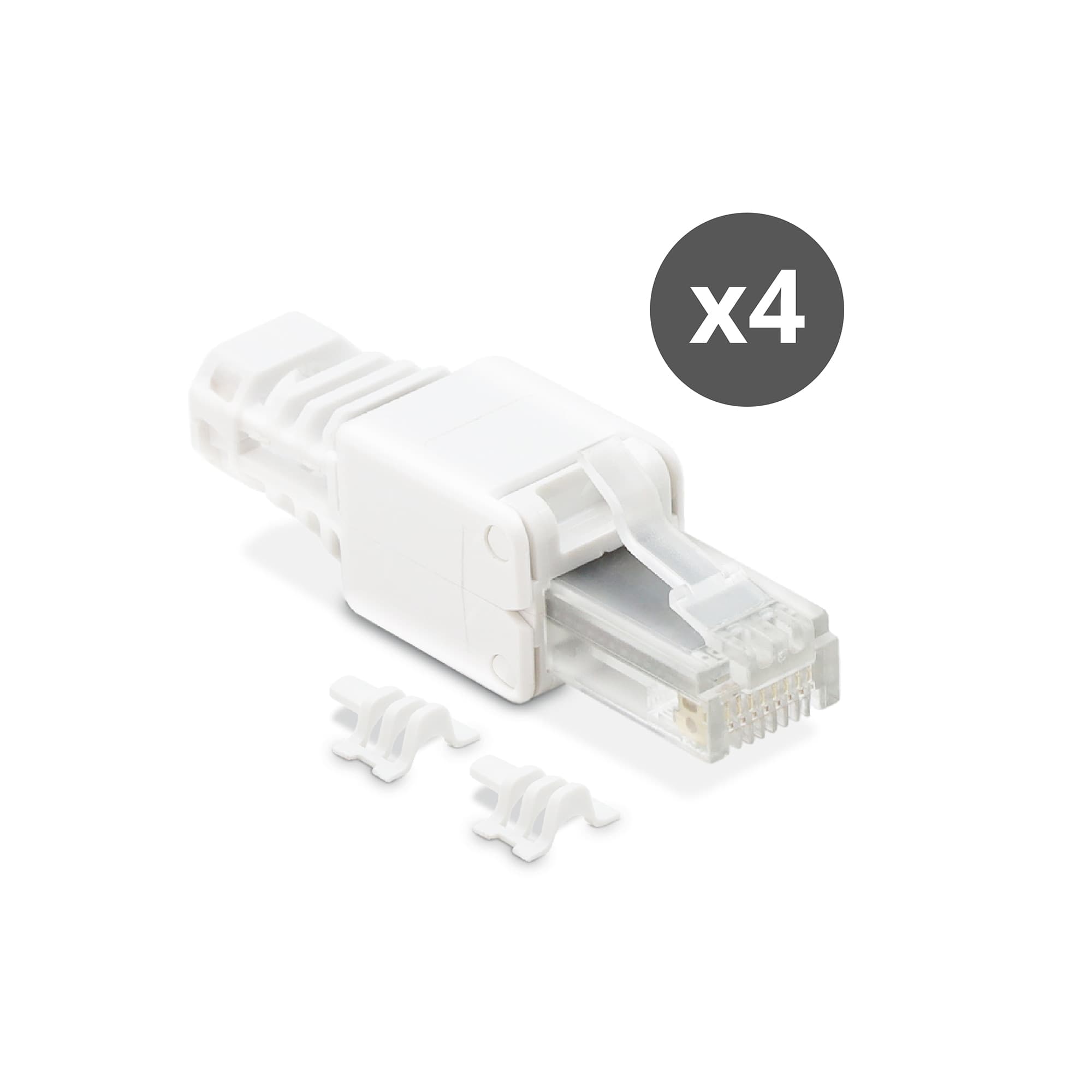 Metronic - Terminal Ethernet RJ45 Auto Instalable - 4 Uds.