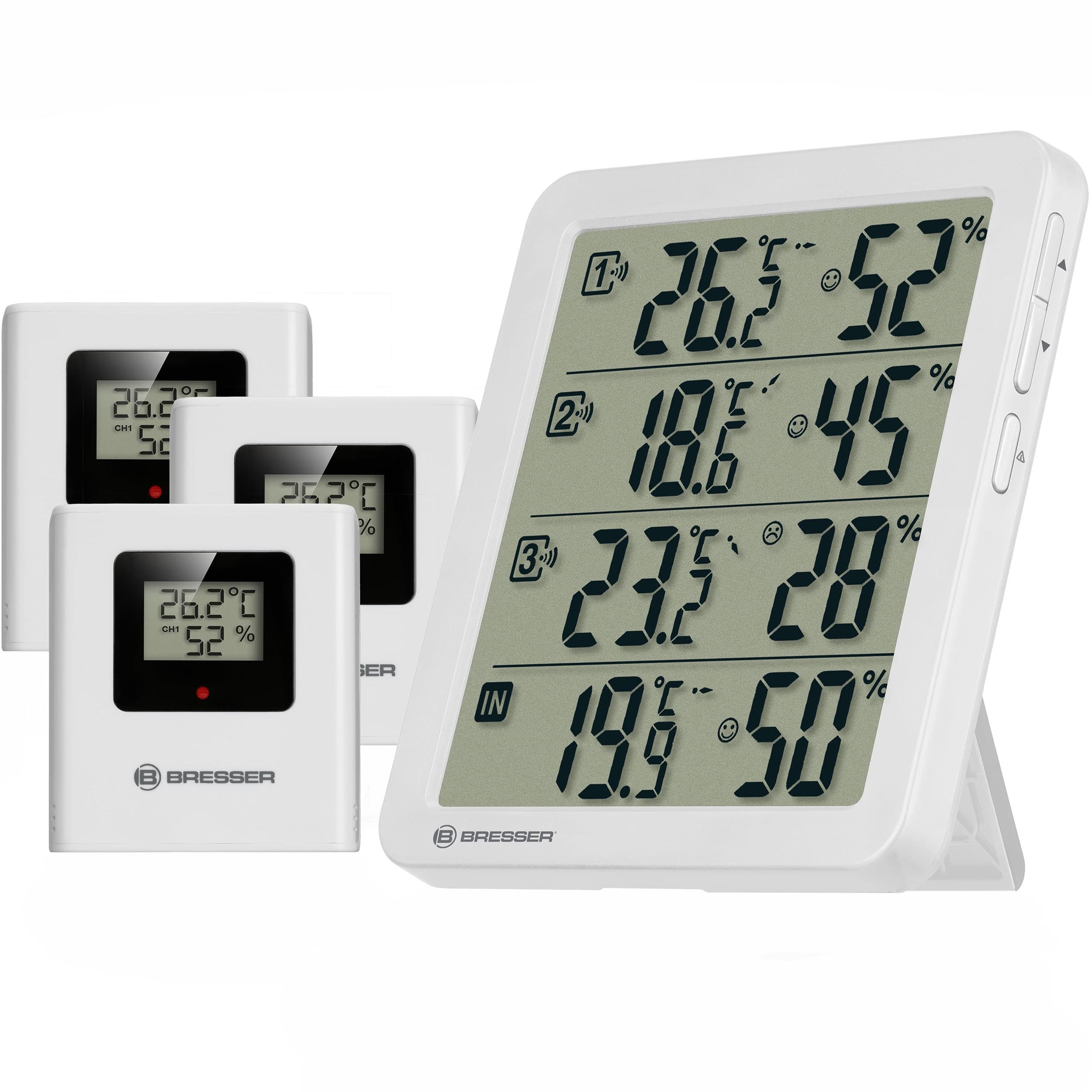 Bresser - Quadro NV Termómetro e Higrómetro blanco.
