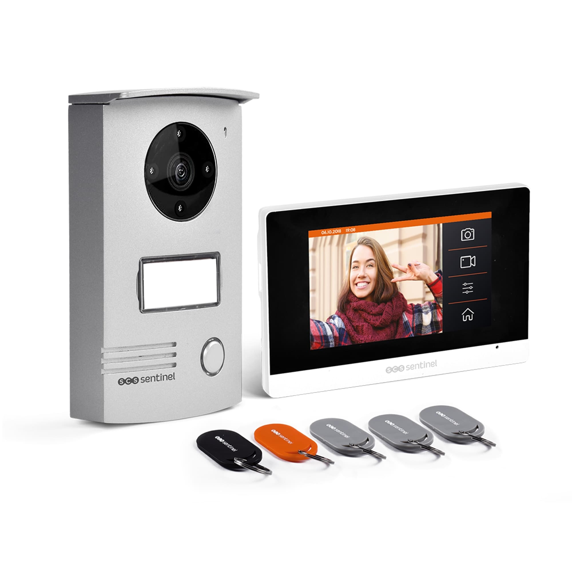 SCS SENTINEL - Videoportero con cable VisioDoor+ 11 cm (4,3") con Placas RFID.