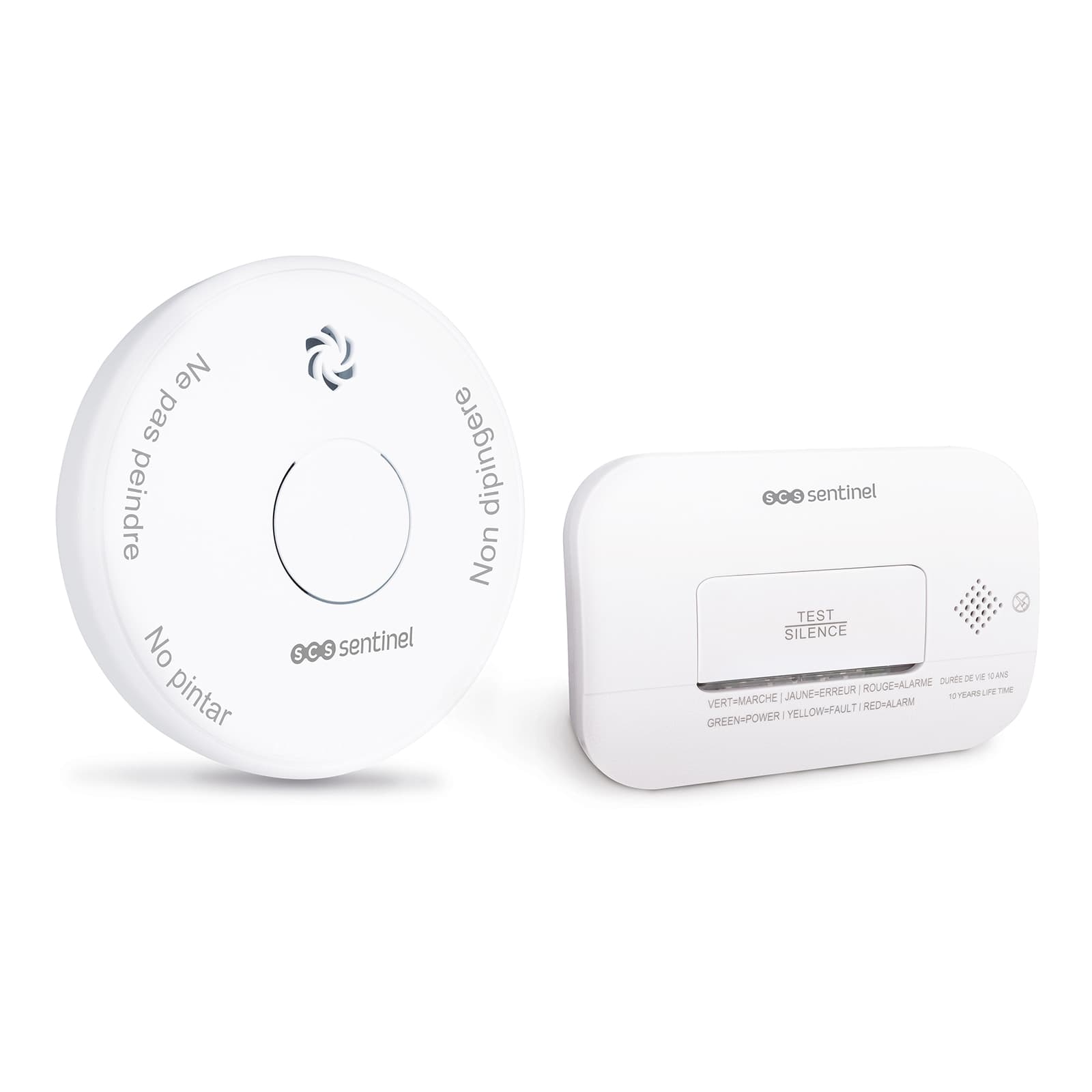 SCS SENTINEL - Kit de seguridad con monóxido de carbono y detector de humo SecureKit.