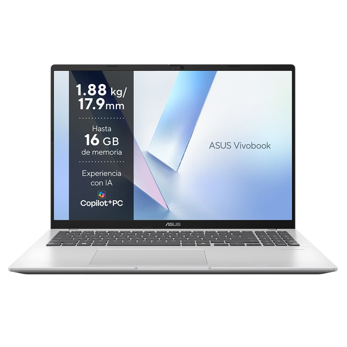 Asus - Portátil ASUS Vivobook 16 M1607KA-MB150W Copilot+ PC, Ryzen AI 5-330, 16GB, 512GB SSD, 16", W11.