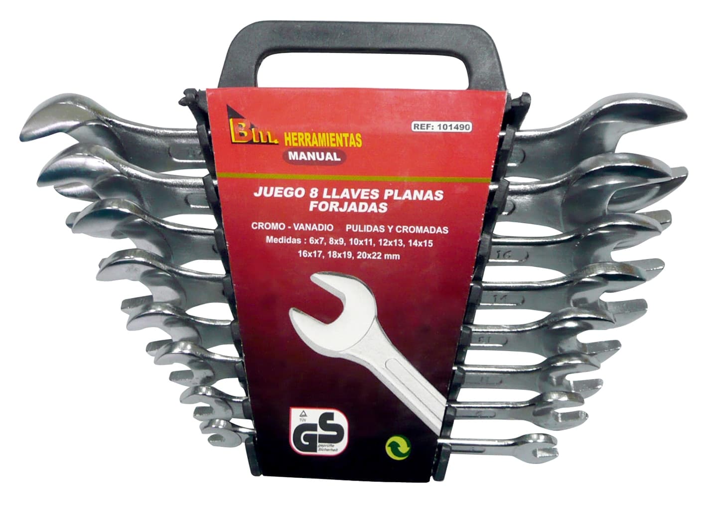 Bresme-Tuman - Juego 8 llaves planas forjadas.