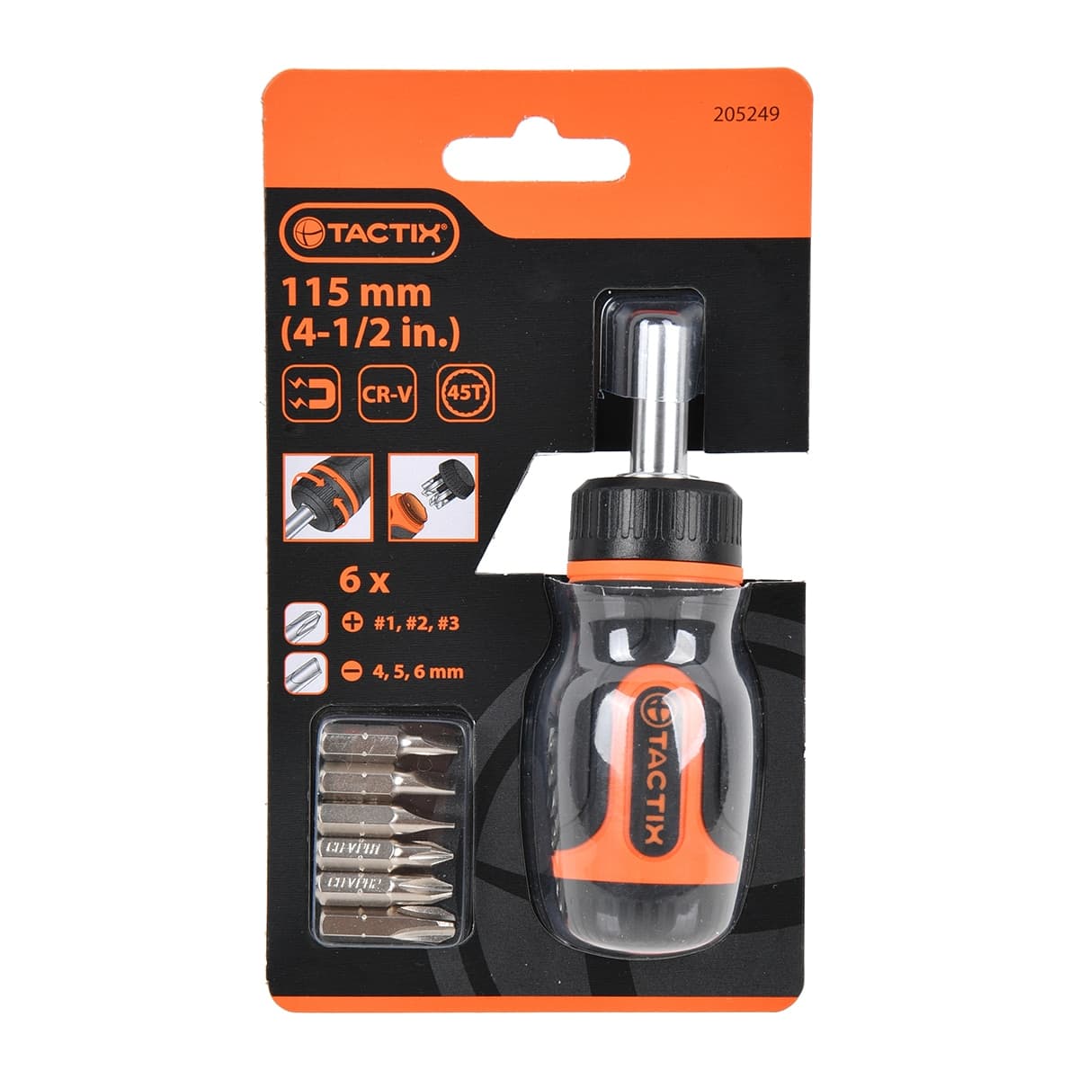 TACTIX - Destornillador Carraca Mini.