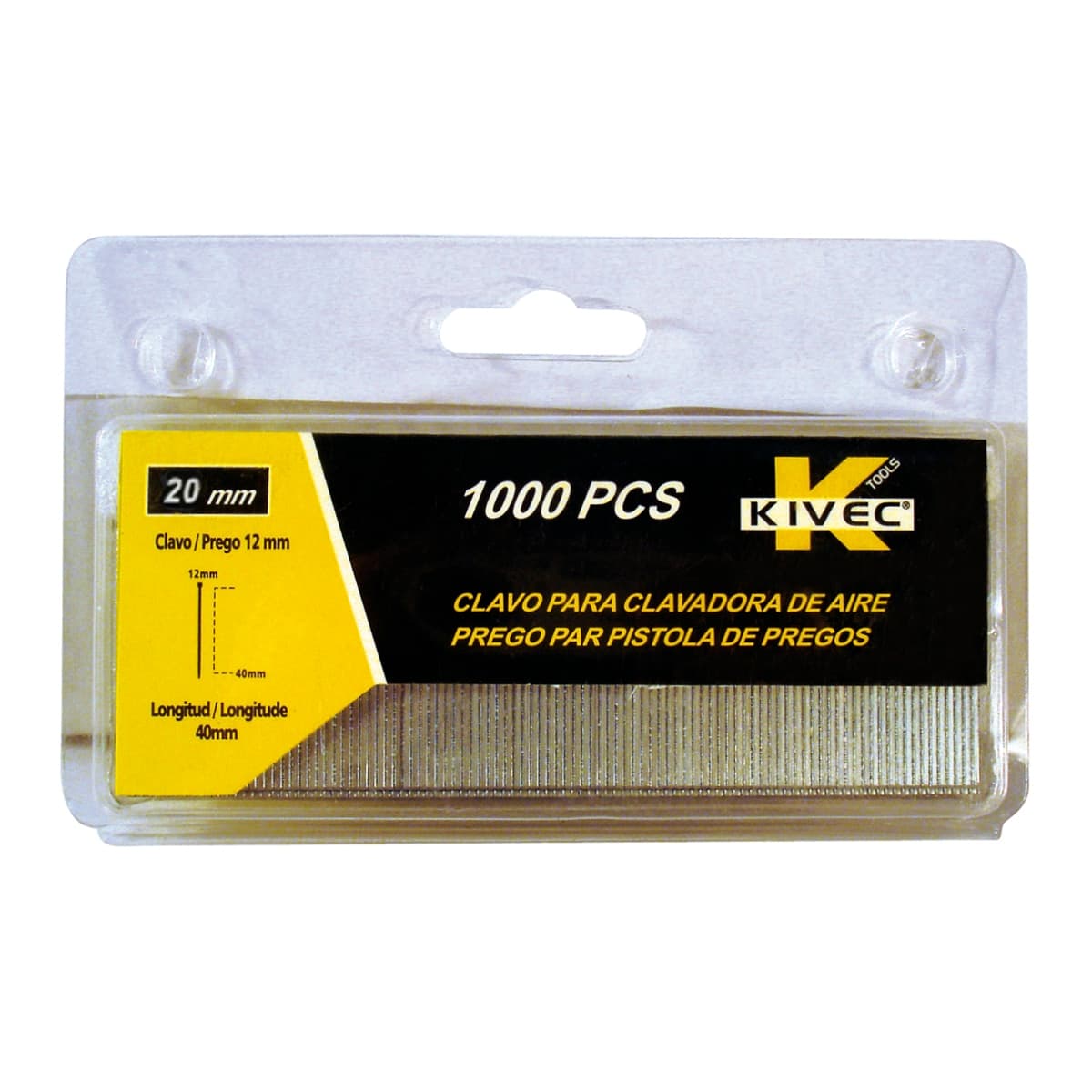 CEVIK PRO - Clavos 20 mm para Clavadora de Aire - 1.000 Uds.