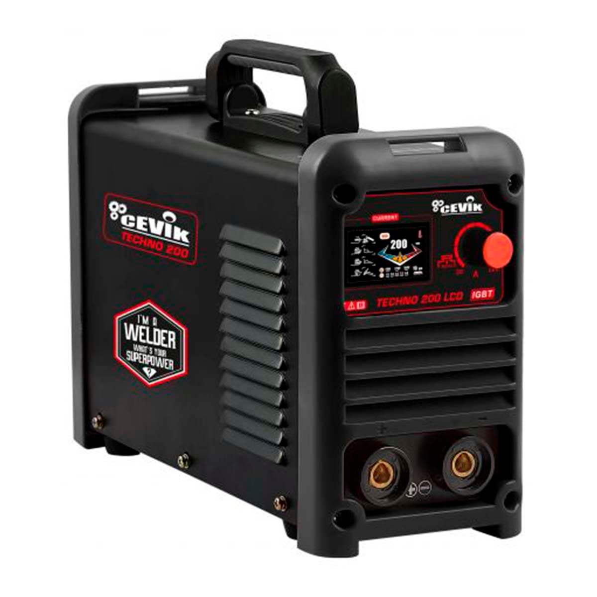 CEVIK - Soldador Inverter con Pantalla LCD 200 A.