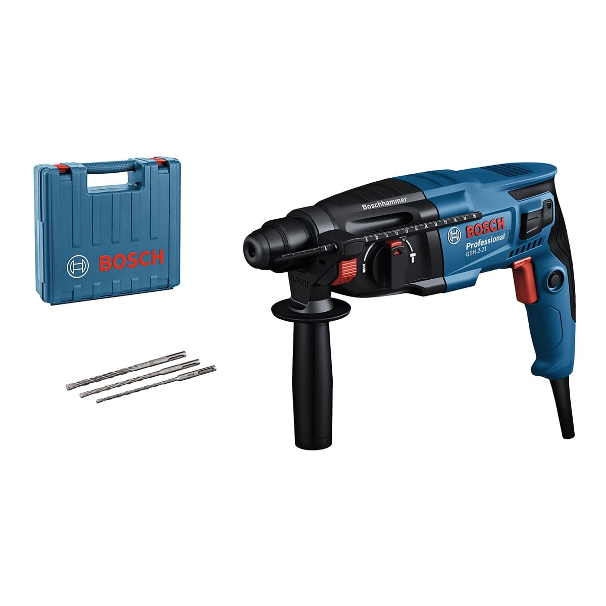 Bosch - Martillo Perforador Profesional SDS Plus Eléctrico con cable a red 720 W GBH 2-21.