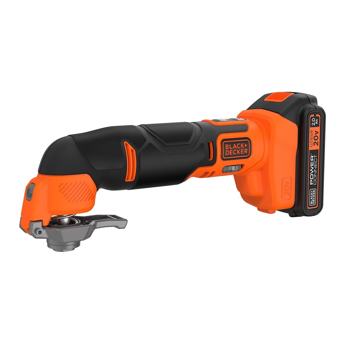 BLACK+DECKER - Multi-Herramienta Oscilante 18V + 20 Accesorios + Batería + Cargador + Maletín.