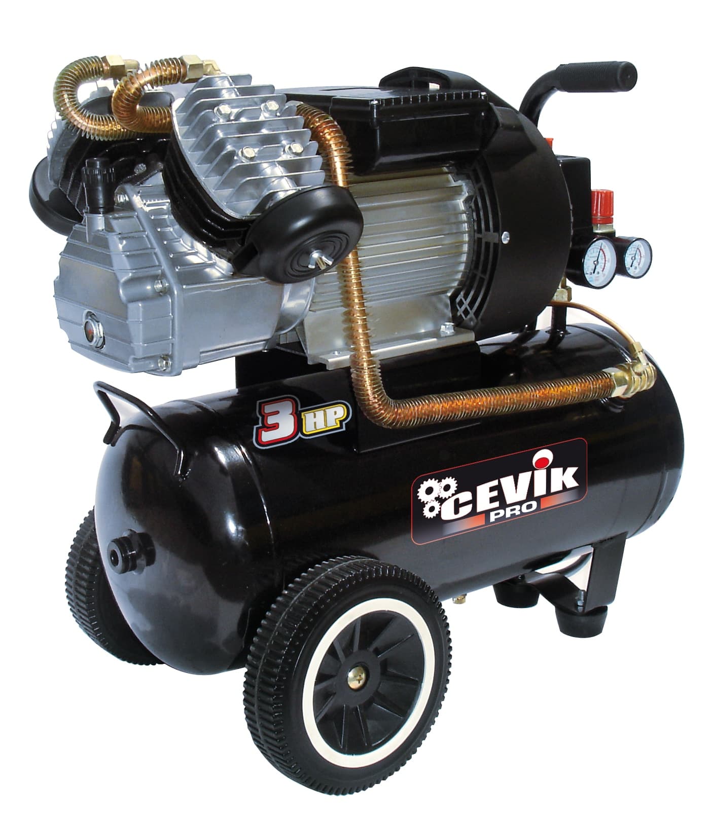 CEVIK PRO - Compresor de Aire Eléctrico con cable a red 2230 W 24 litros CA-PRO25VX.