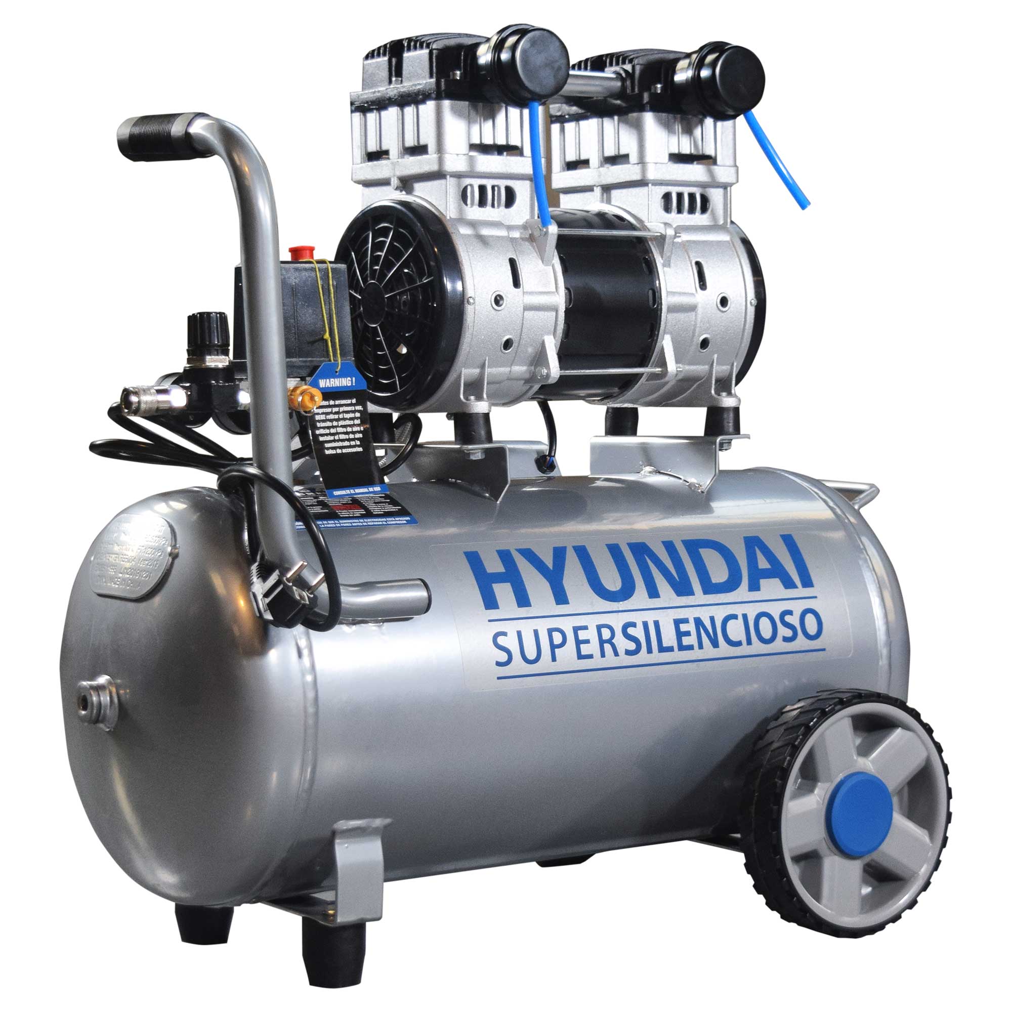 HYUNDAI - Compresor de Aire Súper Silencioso 50 l 1,5 kW HYAC50-2S.