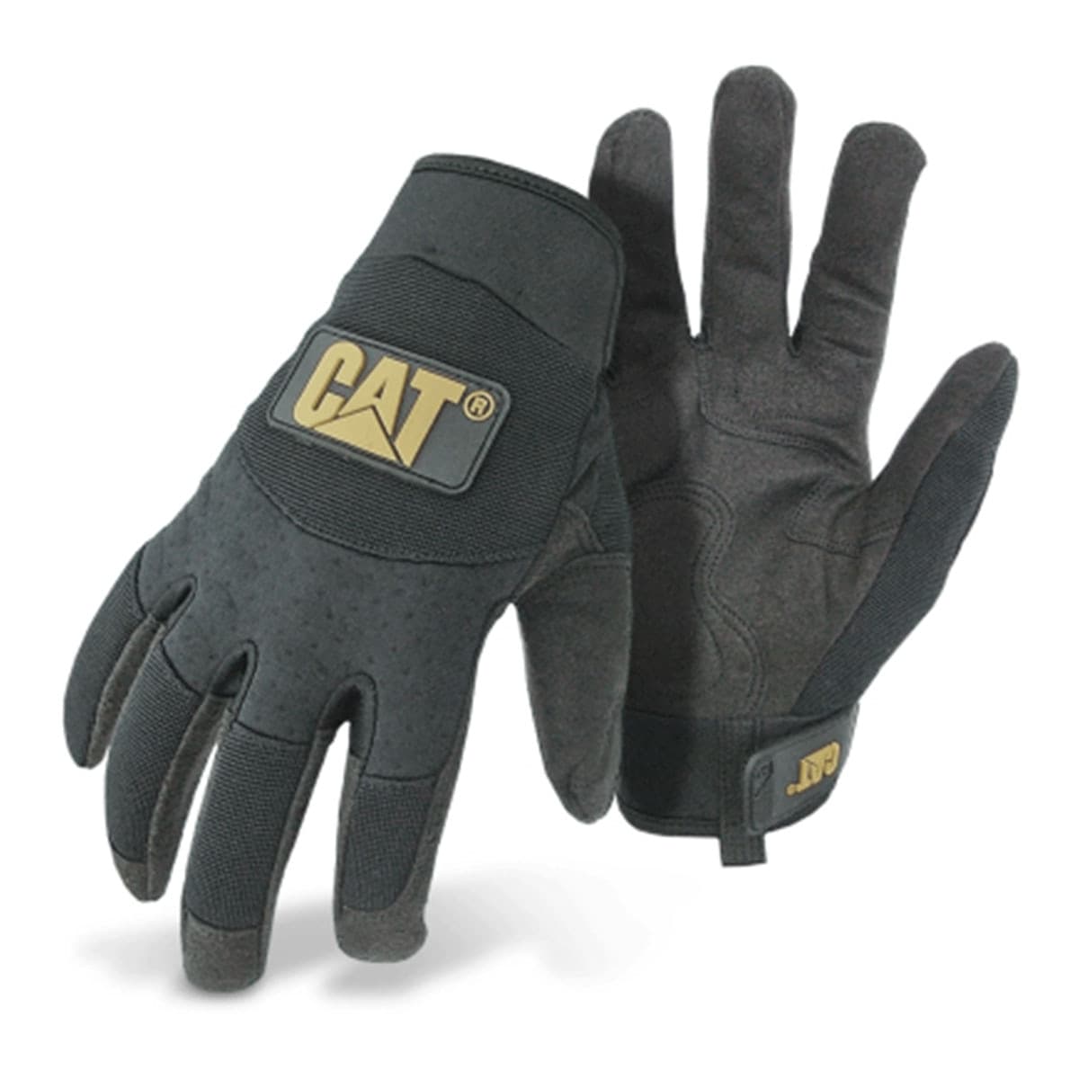 Caterpillar - Guantes Cuero Sintético con Palma Acolchada.