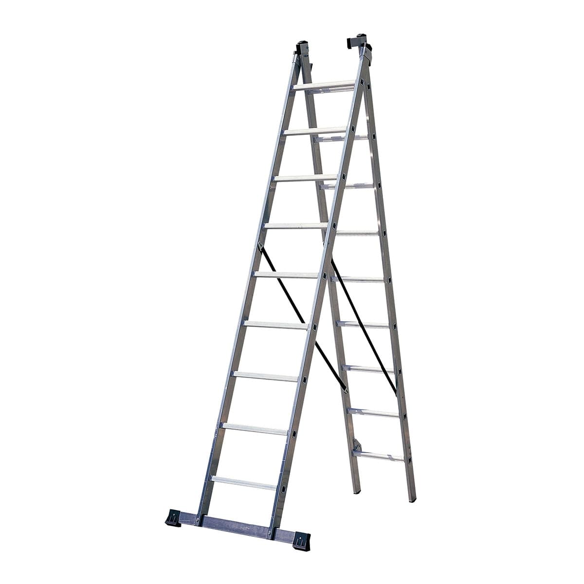 Rolser - Escalera Profesional 2 Tramos y 9 Peldaños.