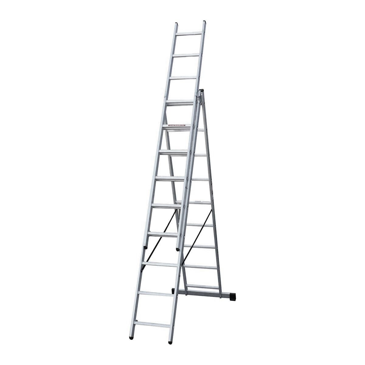 Rolser - Escalera Profesional 3 Tramos y 9 Peldaños.