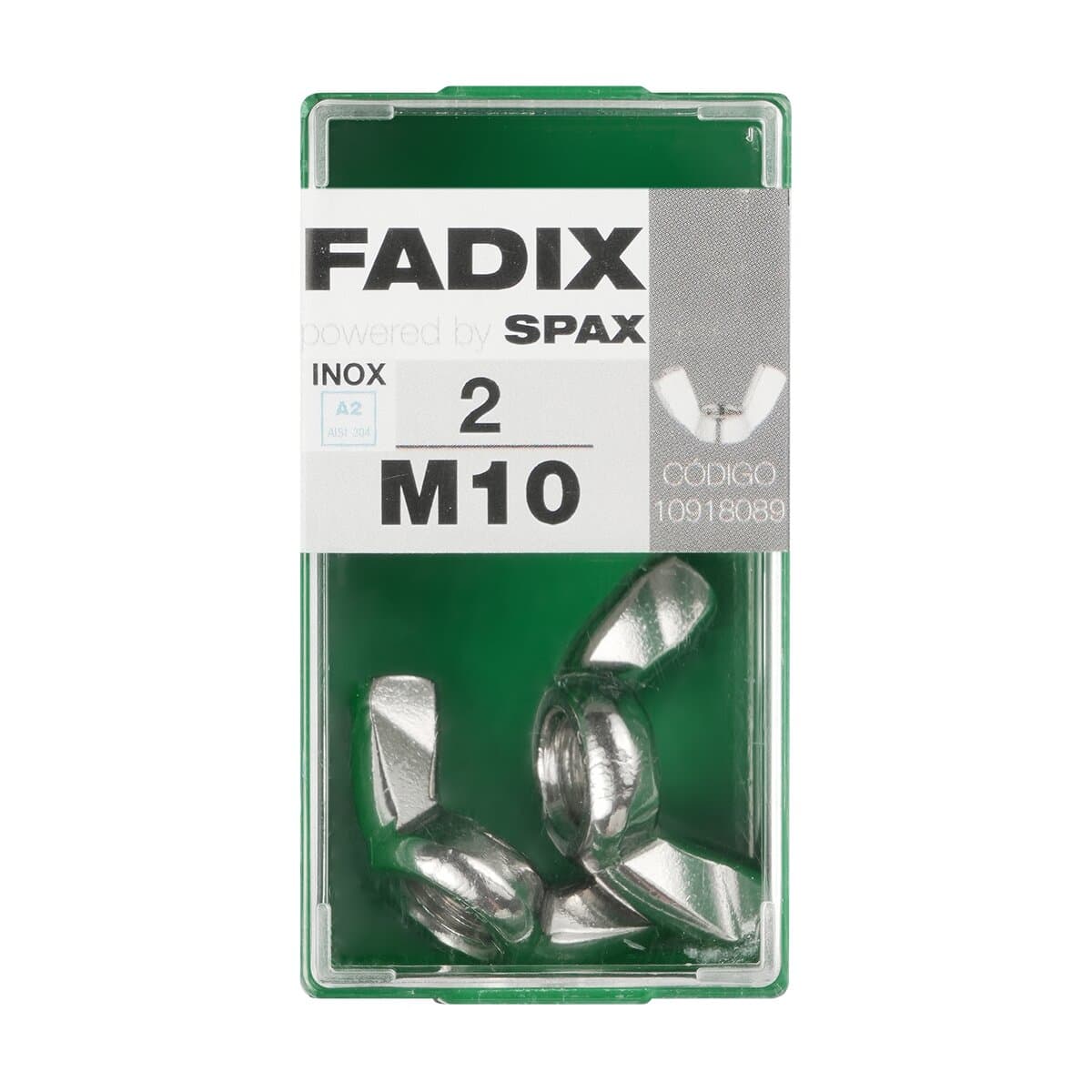 FADIX - Tuerca Mariposa Acero Inoxidable M10 - Caja 2 Uds.
