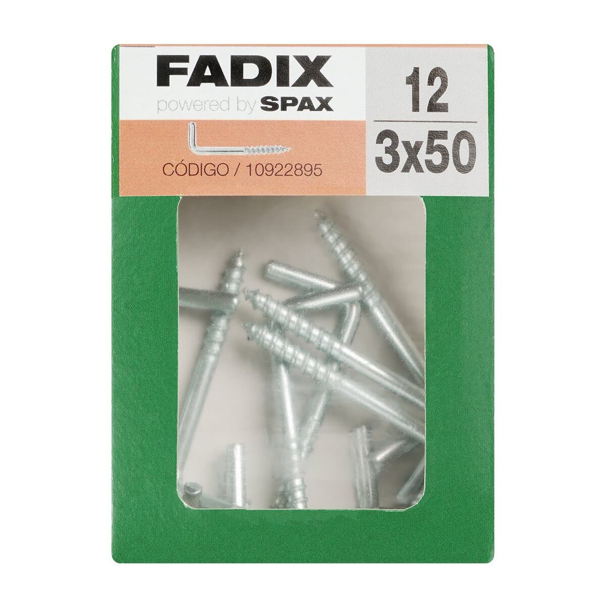FADIX - Alcayata Roscada Cinc Ø3 x 50 mm - Caja 12 Uds.