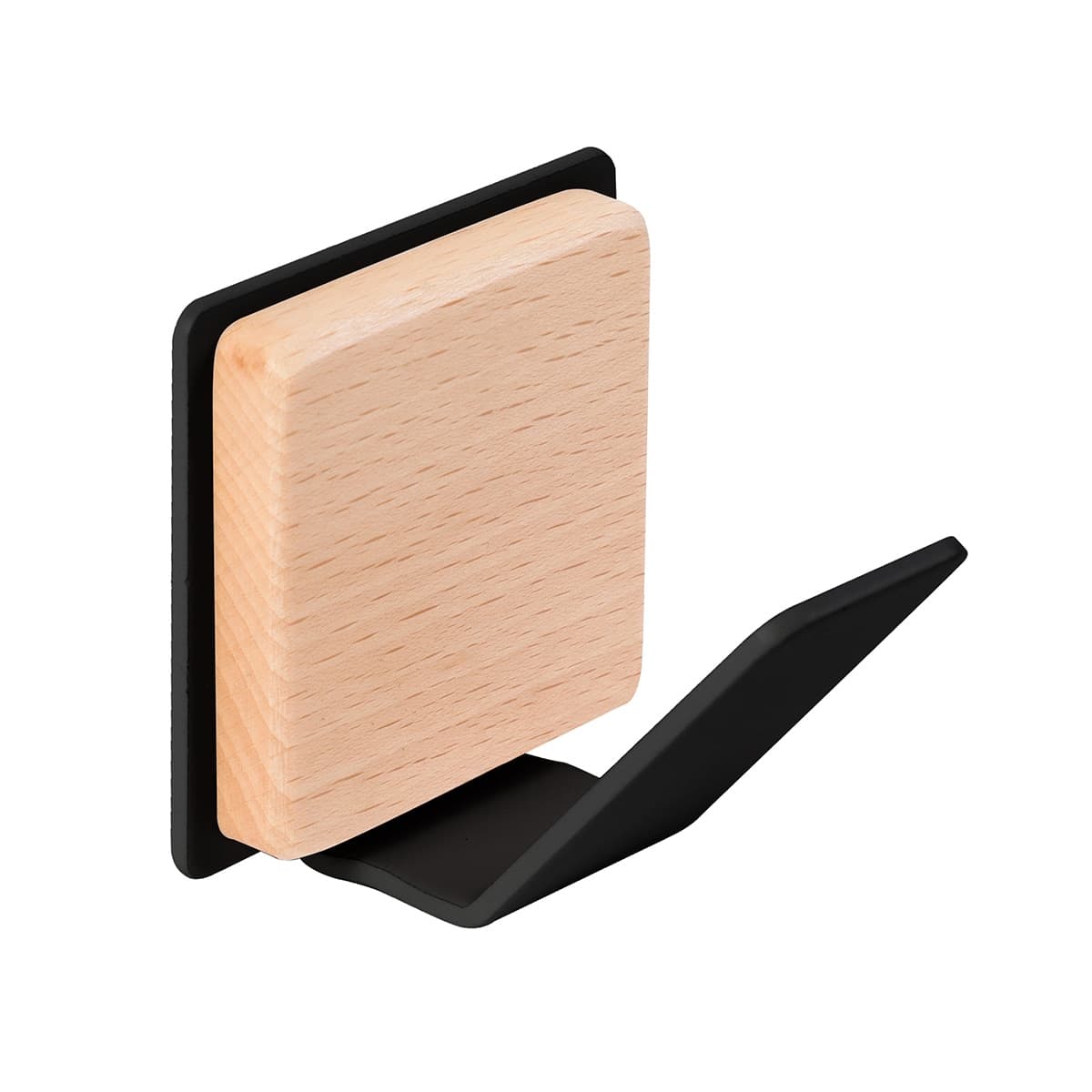 Nesu - Percha negra con aplique haya - C1-9608NEHN1.